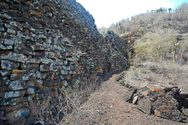 At the Wall of Tears Galapagos