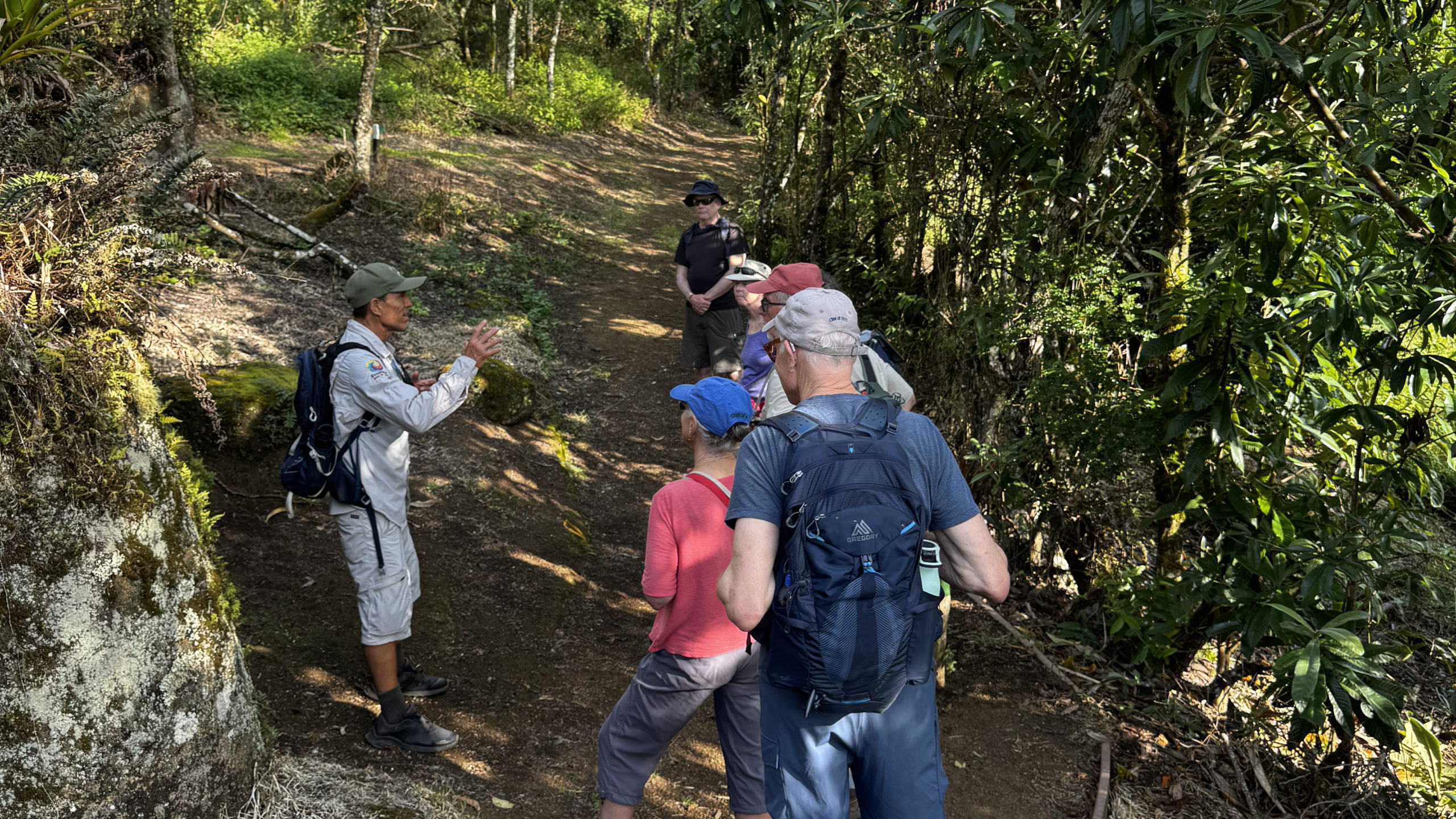 Floreana Island cave tour led by a local Galápagos tour guide through volcanic landscapes