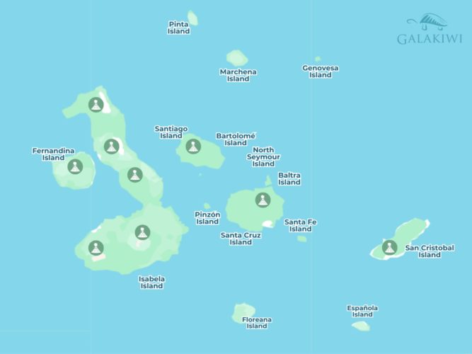Galapagos Islands map Islands Guide
