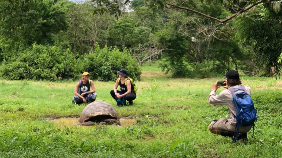 Galapagos Adventure Tour _sustainable Tour_ Giant Tortoise encounter