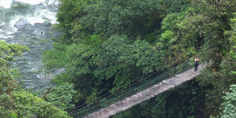 Baños River Bridge, Baños Full Day Tour from Quito Including Entrances and Activities