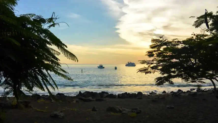 Galapagos land based trip, Floreana Island, Floreana Black beach Sunset, Puerto Velasco Ibarra