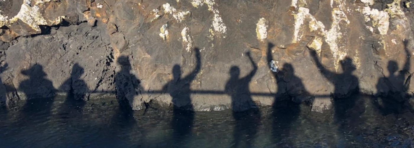 Galapagos visitors waiting